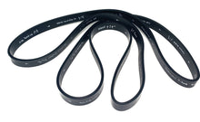 将图片加载到图库查看器,A coiled, black resistance band with visible text indicating its resistance level and size.