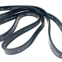 将图片加载到图库查看器,Professional P-band black resistance band close-up showing chest exercise guide - 25-65lbs workout band